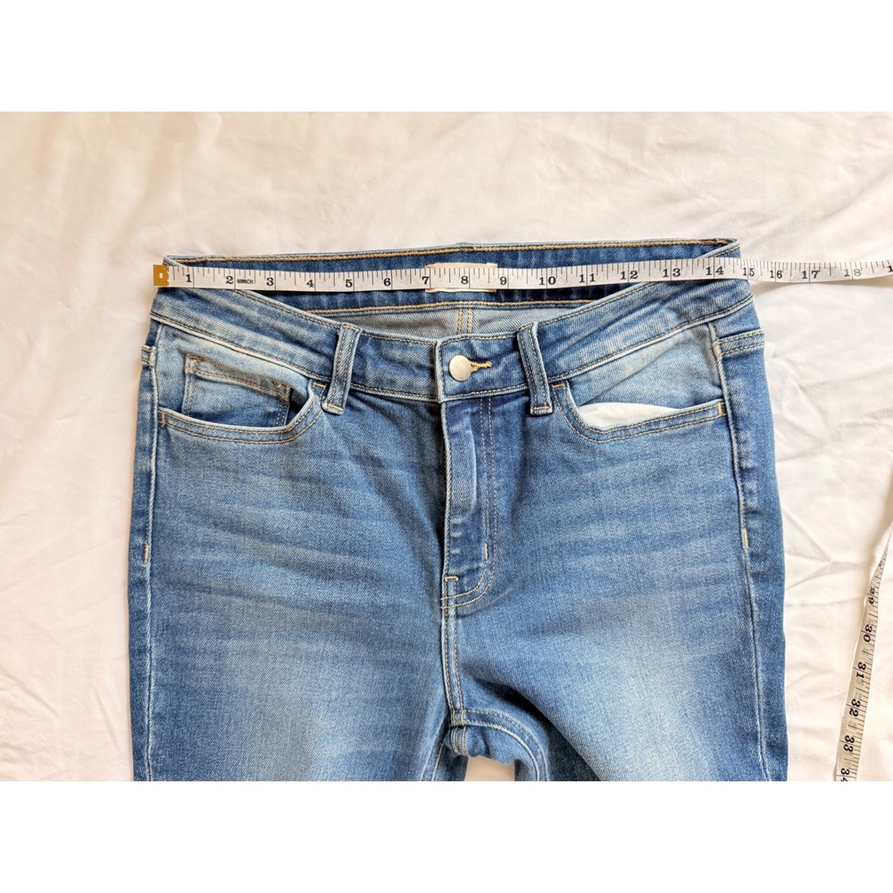 Altar'd State Distressed Skinny Jeans Medium Wash Ripped Knee Frayed Hem - Picture 7 of 12